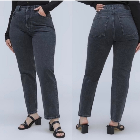 NWT Everlane The 90's cheeky straight jean Black wash size 27 - Picture 1 of 7